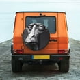 thumbnail image 4 of Haiem Spare Tire Cover , Wheel Cover with Monochrome Giraffe Expression printed, Camper Spare Tire Cover Fit for Jeep Wrangler Rv SUV Truck Travel Trailer-14 inch, 4 of 8