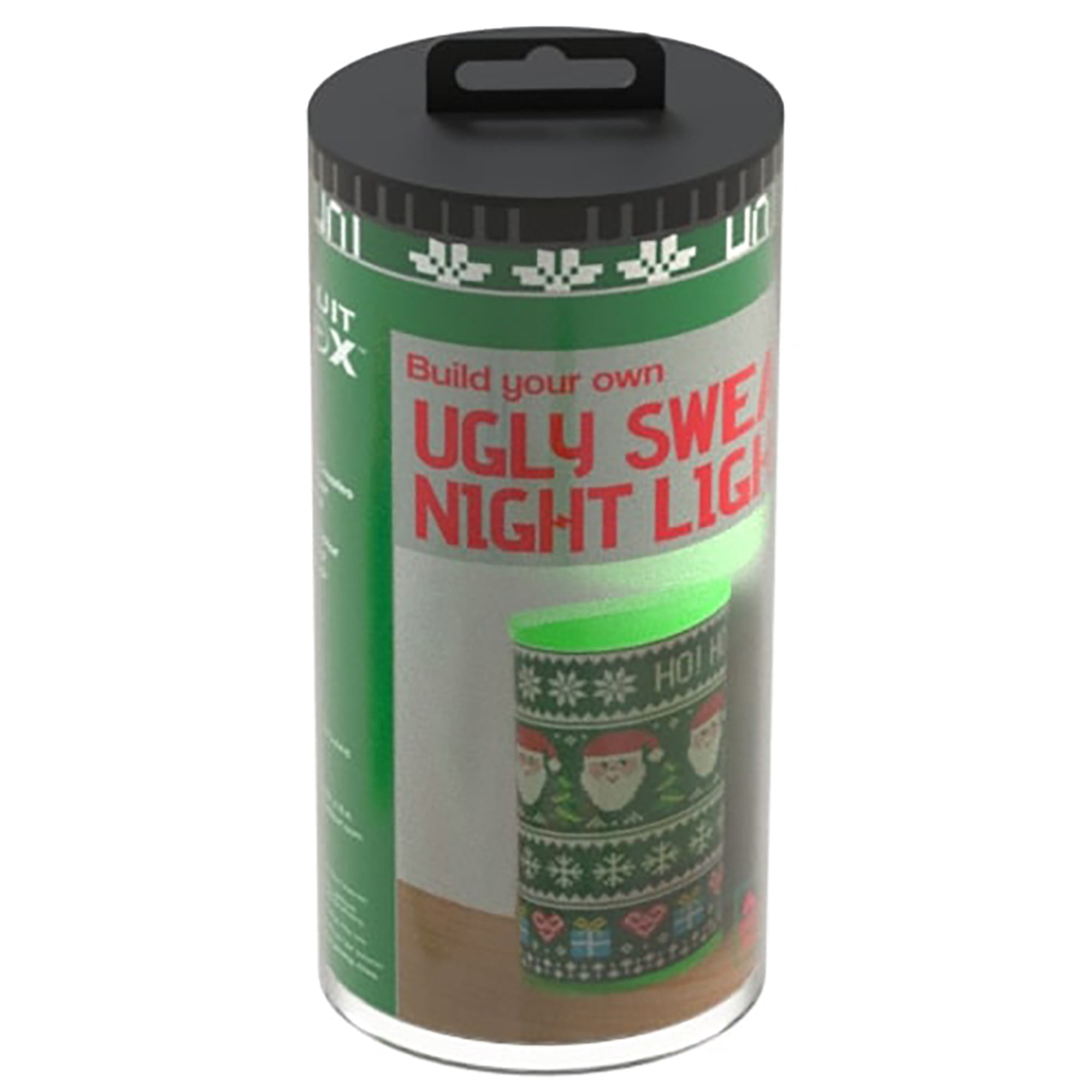 E-Blox: Power Blox BYO: Holiday Night Light - Ugly Sweater 1 - Glowing Color Changing LED Block, Image Projection Slip, DIY Craft Kit, Kids Ages 5+