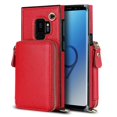 thumbnail image 1 of Funda tipo cartera para Samsung S9 con tarjetero y correa para el hombro para mujer, 1 of 5