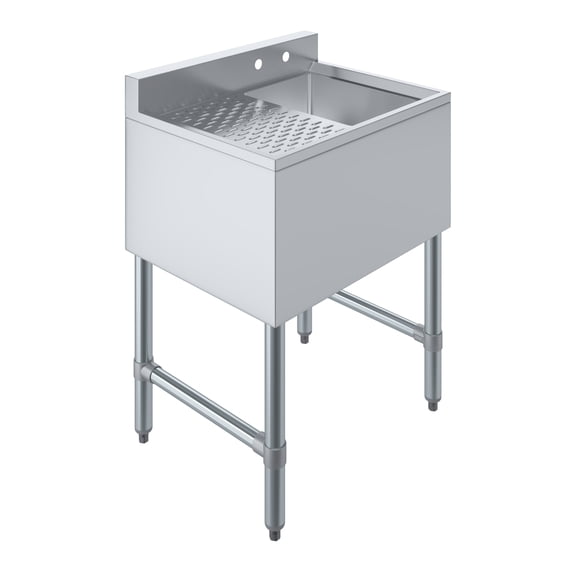 24 in. x 19 in. One Compartment Underbar Sink With Left Drainboard