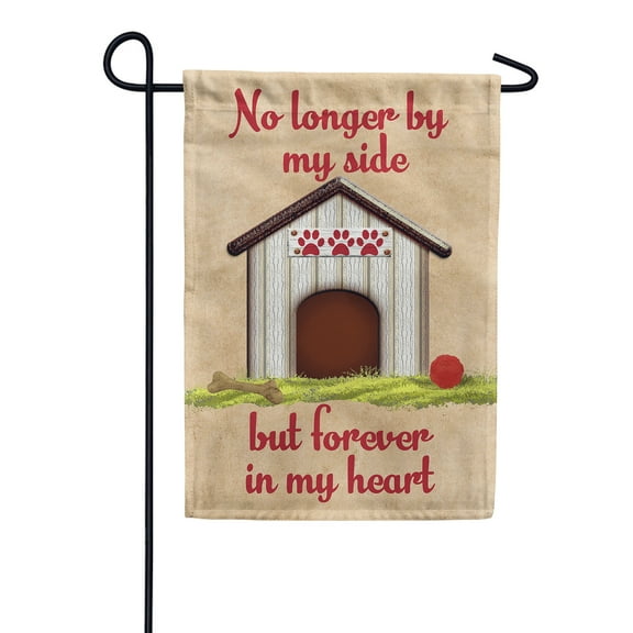 America Forever Pet Memorial Garden Flag - Gone From Side, Forever In Heart, Lost Pet Dog Bereavement Remembrance - Double Sided Seasonal Yard Outdoor Decorative Flag - 12.5" x 18"