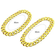 Travelwant Men's Chunky Necklace, Rapper Fake Gold Chain 90s Hip Hop Fake Gold Necklace Costume Accessory