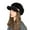 Black*, variant on Women Autumn and Winter Ear Warm Hats Baseball Wool Ball Cap and Fleece Animals Tongue Knitted Hats Black