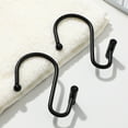 thumbnail image 1 of AURARMLET 12 Pcs Black Curtain Rings Bathroom for Electroplated Surface and Smooth Sliding, 1 of 8