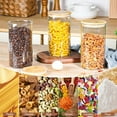 thumbnail image 2 of FOUKUS Glass Jar with Bamboo Lid: 6 Pack 25oz Airtight Food Storage Containers, Kitchen and Pantry Organizer for Coffee, Sugar, Flour, Candy, Pasta, Cereal, Tea, Nuts, Cookie, Spice, 2 of 6