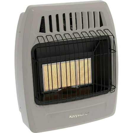 Comfort Glow Gas Wall Heater KWN391 - 18000 BTU Manual Indoor - Beige, 24" x 20.9" x 10.5"