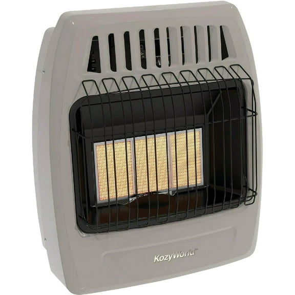 Comfort Glow Gas Wall Heater KWN391 - 18000 BTU Manual Indoor - Beige, 24" x 20.9" x 10.5"