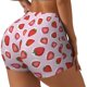 thumbnail image 1 of Balery Hand Drawn Strawberry Pantalones cortos de entrenamiento estampados para mujer, sin costuras, ajustados, para gimnasio, yoga, correr, deportes, ejercicio activo, fitness.-Small, 1 of 8