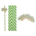 thumbnail image 2 of Paja de árbol , paja de árbol , Luau Tropical, paja a rayas, paja para beber, Decor Gloria Paja de árbol de coco, 2 of 9