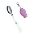 thumbnail image 1 of Bewildely Cubiertos para acampar de acero inoxidable, cubiertos portátiles, lavables, suaves, plegables, para exteriores, vajilla con estuche de Cocina y Comedor Cuchara de 1.5 mm Rosa Bewildely HA075279-01, 1 of 6