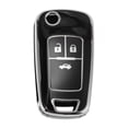 thumbnail image 1 of Funda de llave de coche TPU con borde en tono negro y plateado para Opel para Vauxhall para Astra HJK 2010-2019 - Funda de control remoto de 3 botones, 1 of 6
