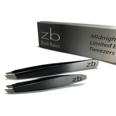 Zizzili Basics Limited Edition Ombre Tweezer Set | Classic + Mini Slant | Best Tweezers for Eyebrow and Facial Hair (Best Way To Ombre Hair)