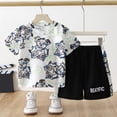 thumbnail image 2 of Leey-World Summer Boys Outfits Boys 2 Piece Athletic Outfits Short Sleeve Sport T-shirt and Shorts Summer Casual Clothes for 6-12 Years Boys Outfits Sets Size 6(Light Green,7-8 Years), 2 of 7