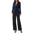 thumbnail image 2 of INSPIRE CHIC Women's Business Blazer Lapel Collar Long Sleeve Work Office Suit Jacket L Navy Blue, 2 of 5