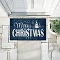 thumbnail image 3 of Blue Toned Merry Christmas Printed Outdoor Door Mat, design by Andrea Jasid Grassi, 18"x30", 3 of 8