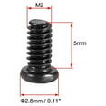 thumbnail image 3 of Uxcell M2x5mm Computer Screw Fastener 2.8mm Dia Screw Head Black 50 Pack, 3 of 5
