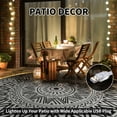 thumbnail image 5 of SIXHOME Outdoor Rugs with LED Strip Lights 8'x8' Round Indoor Outdoor Rugs Waterproof Reversible Patio Rug Plastic Straw Lightweight Outdoor Carpet for RV Camping Deck Balcony Beach Boho Porch Decor, 5 of 7