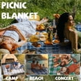 thumbnail image 3 of Extra Large Picnic Blankets Portable 80x80 Oversized Waterproof Sandproof Outdoor Beach Blanket Camping Grass Mat Travel Essential Camper Accessories Glamping Items Hiking Supplies Hiker Necessities, 3 of 6