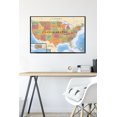 thumbnail image 4 of Map - USA Wall Poster, 22.375" x 34" Framed, 4 of 4