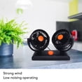 thumbnail image 3 of Doble Cabeza 2 Ventilador De Enfriamiento De Automóvil Con Enchufe De Cigarros Giratorio 360 Para Camión SUV RV, Ventilador De Automóvil Dual De, 3 of 7