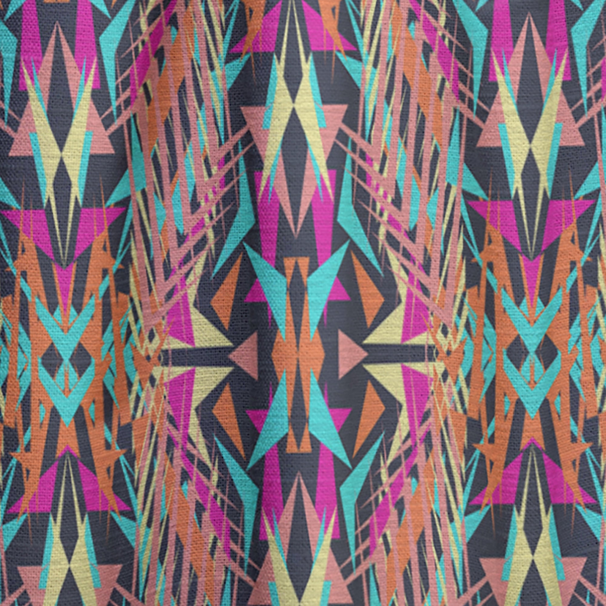 Designart 'Electro Boho Color Trend Pattern' Bohemian & Eclectic Curtain Panel