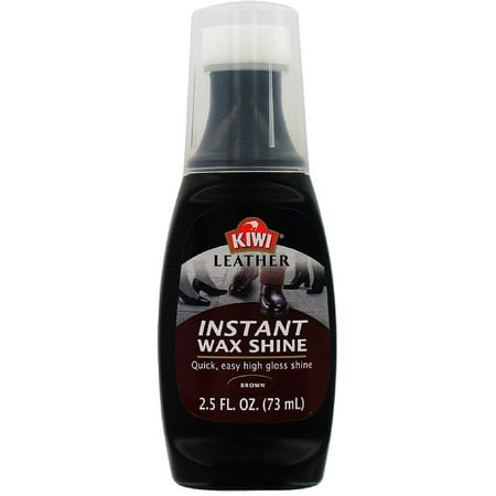 KIWI Instant Leather Wax Shine, Brown 2.50 oz, Pack of 6