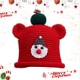 thumbnail image 2 of Cozy Christmas Knit Beanie For Women Men Fun Holiday Party Hat Cute Xmas Stocking Cap Soft Yarn Winter Earflap Cap For Family, 2 of 4