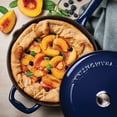 thumbnail image 2 of Tramontina Bestow 10-Inch Enameled Cast Iron Skillet with Lid, Gradated Cobalt, Oven-Safe, 2 of 9