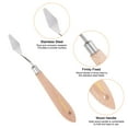 thumbnail image 4 of Uxcell 2 Pieces No.3 Painting Palette Knife Stainless Steel Pointy Spatula Pallet Knife for Acrylic Paint, 4 of 6