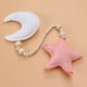 thumbnail image 4 of EeaseMX Adorno colgante de cuentas de madera de luna y estrella para cama de bebé, tienda de juegos, habitación, cuna (luna blanca y estrella rosa), 4 of 7