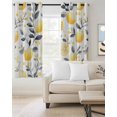 thumbnail image 2 of Summer Lemon Blackout Curtains for Bedroom Living Room Darkening Curtains 84 Inch Length 2 Panels Set Botanical Yellow Fruits Grey Leaf Window Curtain Window Treatment Grommet Drapes 52"x84", 2 of 9