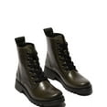 thumbnail image 3 of Fly London Womens Green RAGI539 Casual Rug Leather Lace-up Ankle Boots, 3 of 5