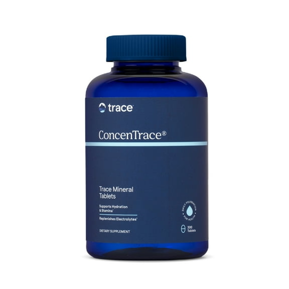 Trace Minerals ConcenTrace Trace Minerals Tablets - Daily Supplement for Overall Wellness - Natural Energy, Bone Strength, Healthy Connective Tissue & Immune System Support - 300 Count (100 Servings)