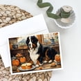 thumbnail image 2 of Bernese Mountain Dog Fall Kitchen Pumpkins Greeting Cards and Envelopes Pack of 8 7 in x 5 in, 2 of 3