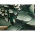 thumbnail image 3 of Ambesonne Dark Green Quilted Bedspread Set 3 Pcs, Magnolia Blooming Garden, Queen Size, Hunter Green and Off White, 3 of 4