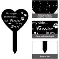 thumbnail image 3 of Acrylic Grave Stake Memorial Grave Markers Waterproof Heart Shaped Paw Print Sympathy Garden Stake Memorial Gifts Cemetery Decoration for Outdoors Yard 10 x 6inch, 3 of 9