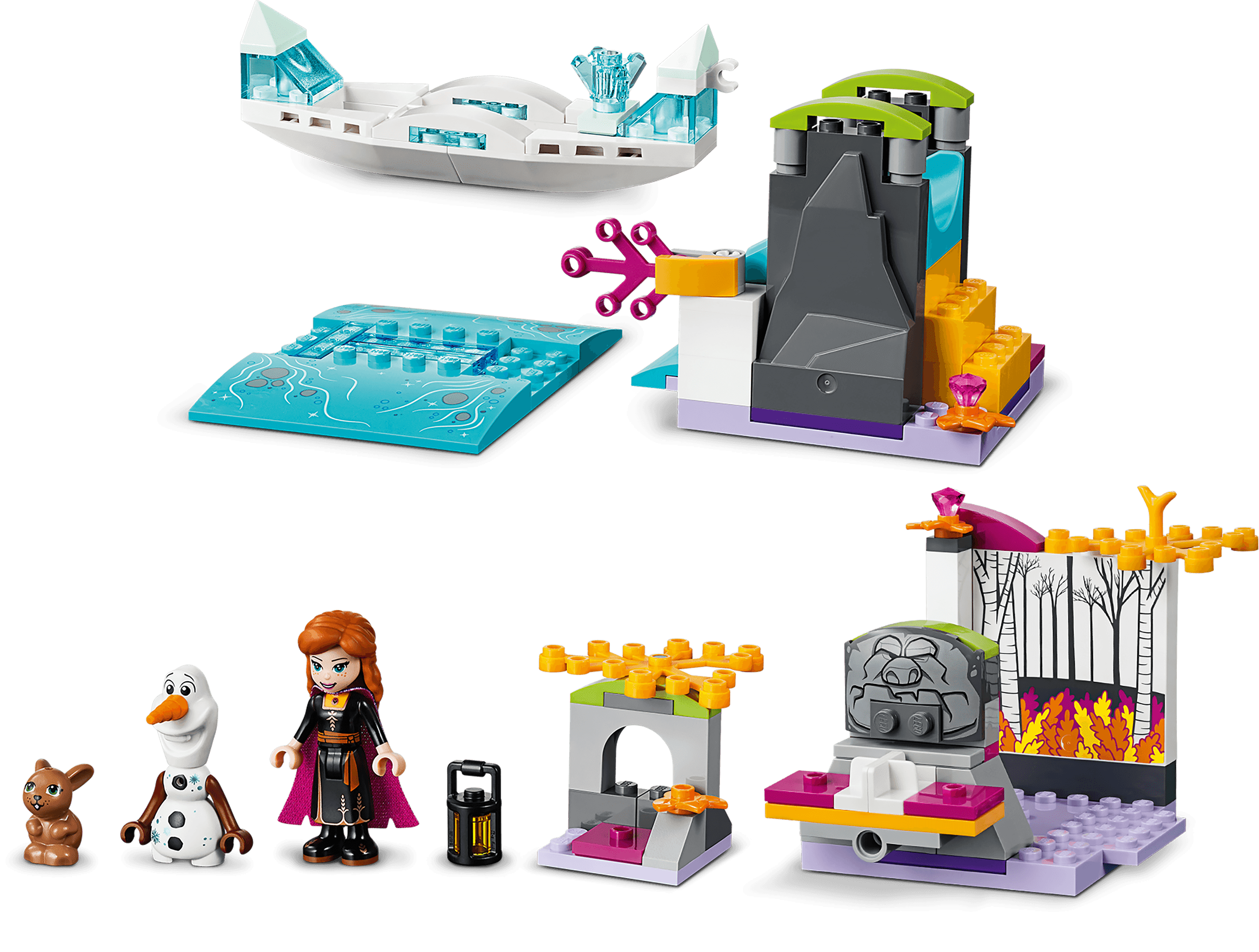 LEGO Disney Frozen II Spedizione sulla Canoa di Anna, Mini-doll della  Principessa Anna e Mattias, Facile da Costruire con Piattaforma di Base,  per Bambini di 4-7 Anni, 41165 