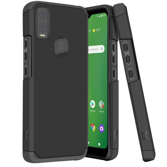 For Cricket Innovate E 5G Coosea SN304AE Shockproof Cover Phone Case   Tempered Glass - mk Black