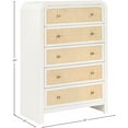 thumbnail image 3 of Meridian Furniture Siena Wood 5 Drawer Dresser, White/Natural, 3 of 9