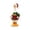 A Black, variant on Porch Goose Statue Christmas Holiday Outfit Tabletop and Front Porch Decor Indoor Outdoor Festive Home Decoration for Seasonal Displays Gifting