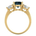 thumbnail image 4 of Three-Stone Engagement Ring for Women - 3ct Natural London Blue Topaz in 18K Yellow Gold Promise Ring, 4 of 6