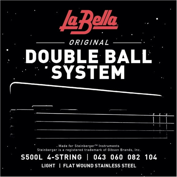 La Bella S500L Double Ball System Flat Wound Bass Strings Light (43 - 104)