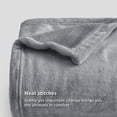 thumbnail image 2 of Fleece Blanket Twin Light Grey- Plush Microfiber Blanket Cozy Soft Microfiber Bed Blanket, 2 of 4
