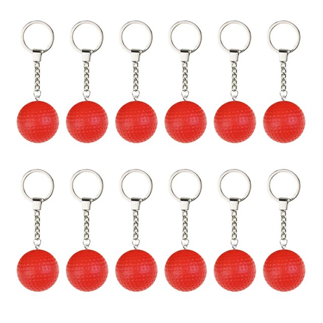 12 llaveros de Pickleball para coche, adorno de Pickleball, llavero creativo Rojo