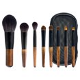 thumbnail image 1 of Juego de brochas de maquillaje de viaje, mini brochas de maquillaje con bolsa de almacenamiento, base en polvo, correctores, contorno, rubor, sombras de ojos, juego de brochas de maquillaje, 8 piezas, 1 of 6