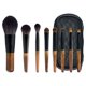 thumbnail image 1 of Juego de brochas de maquillaje de viaje, mini brochas de maquillaje con bolsa de almacenamiento, base en polvo, correctores, contorno, rubor, sombras de ojos, juego de brochas de maquillaje, 8 piezas, 1 of 6