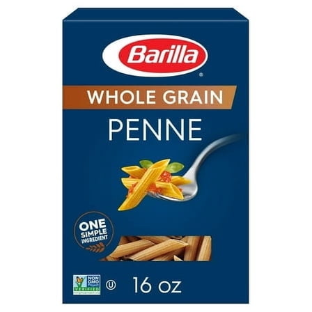 (4 pack) (4 pack) Barilla Whole Grain Penne Pasta, 100% Whole Wheat, 16 oz. Box