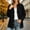 Black plus size shacket for women a1, variant on Women's Plus Size Fall Winter Long Sleeve Open Front Coats Button Down Stand Neck Shacket Casual Warm Solid Basic Outdoor Jackets, Gray S