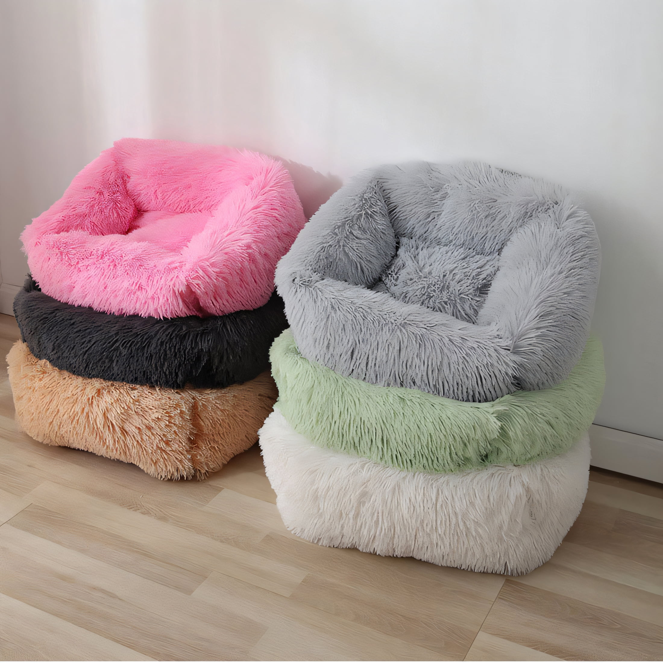 AUQ Dog Beds & Furniture,Plush Outdoor Cat Bed,Waterproof Dog Bed,Wine Red,31.50*25.59*7.09in