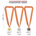 thumbnail image 2 of Unique Bargains 2 Inch Gold Silver Bronze Award Medals 1st 2nd 3rd Prize with Neck Ribbon, 6 Pieces, 2 of 6